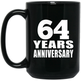 64th Anniversary 64 Years - 15 Oz Coffee Mug Black