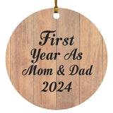 First Year As Mom & Dad 2024 - Circle Ornament C