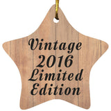 8th Birthday Vintage 2016 Limited Edition - Star Ornament C