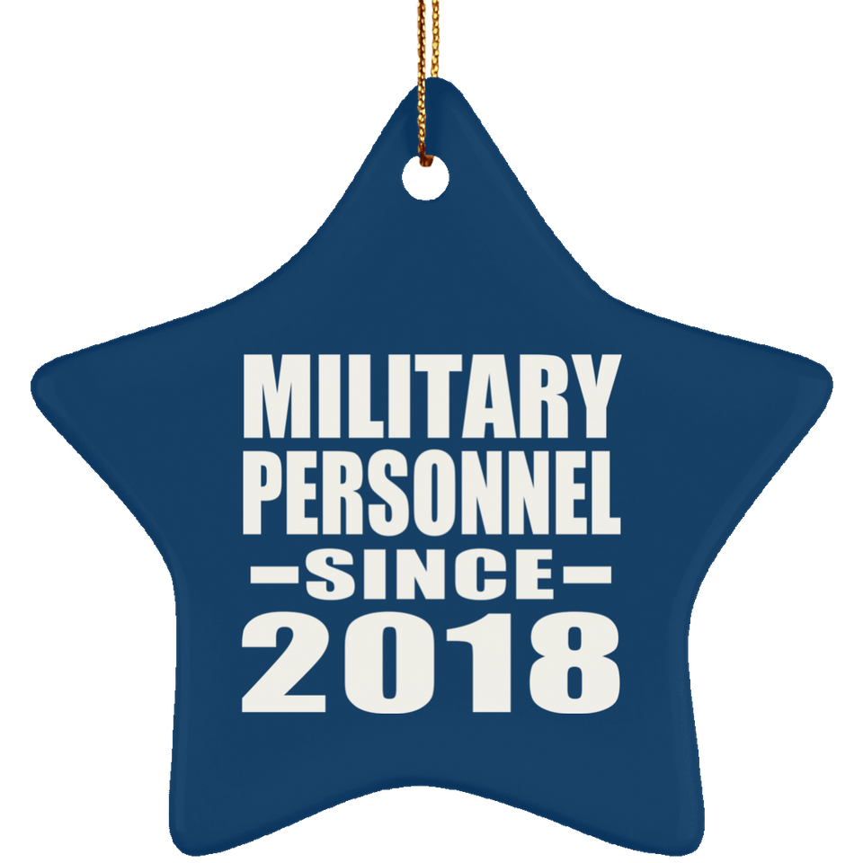 Military Personnel Since 2018 - Star Ornament