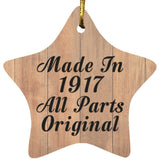 107th Birthday Made In 1917 All Parts Original - Star Ornament C