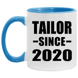 Tailor Since 2020 - 11oz Accent Mug Blue