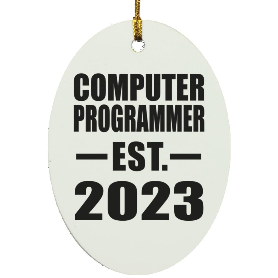 Computer Programmer Established EST. 2023 - Oval Ornament