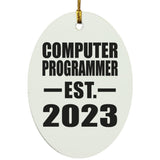 Computer Programmer Established EST. 2023 - Oval Ornament