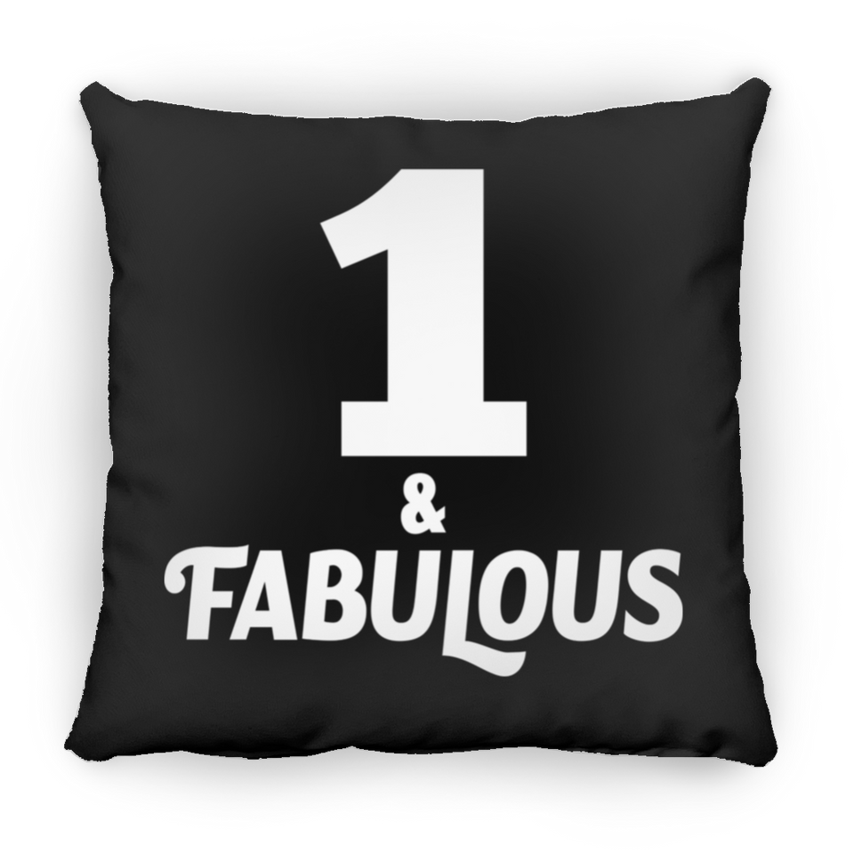 1st Birthday 1 & Fabulous - Throw Pillow Black