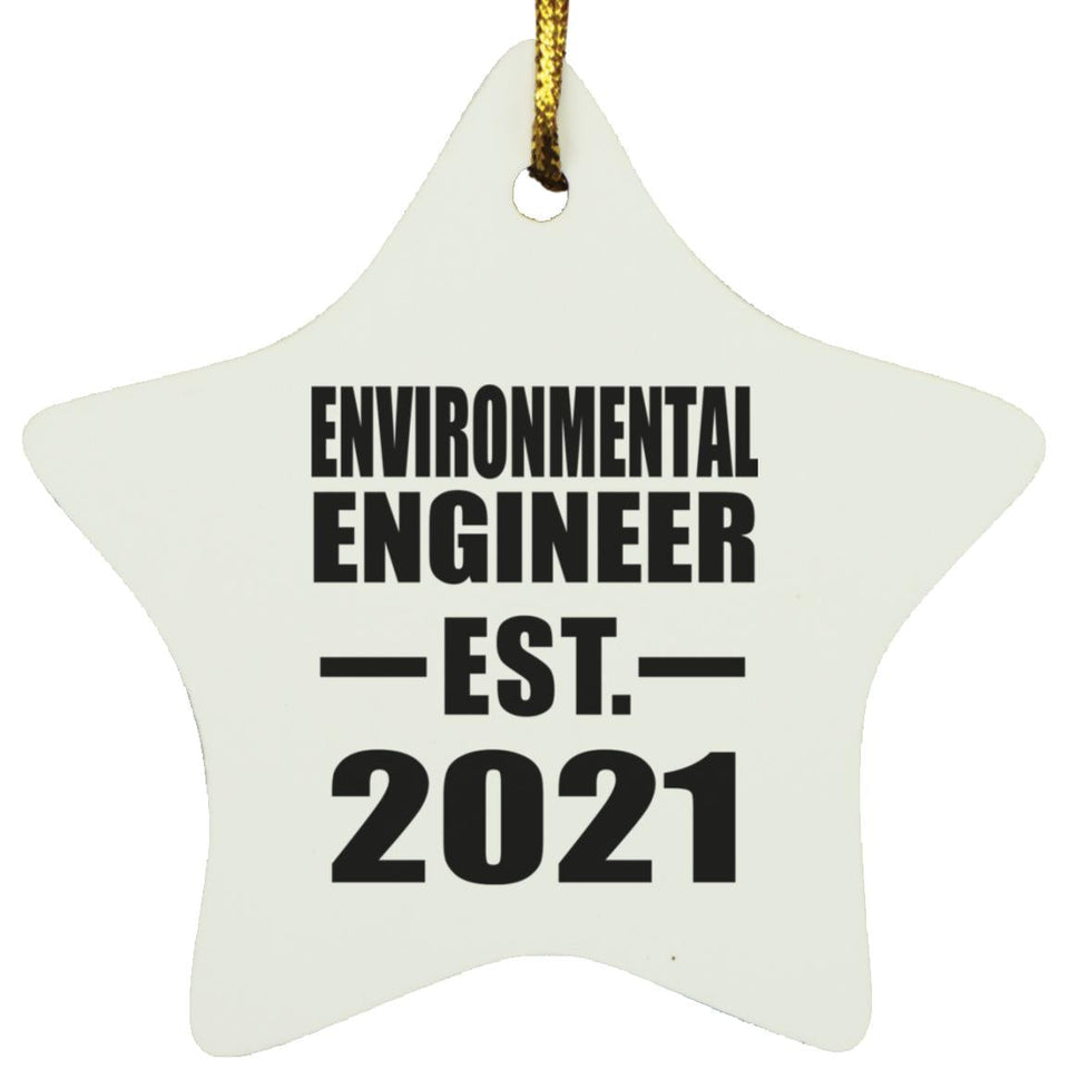 Environmental Engineer Established EST. 2021 - Star Ornament