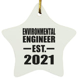 Environmental Engineer Established EST. 2021 - Star Ornament