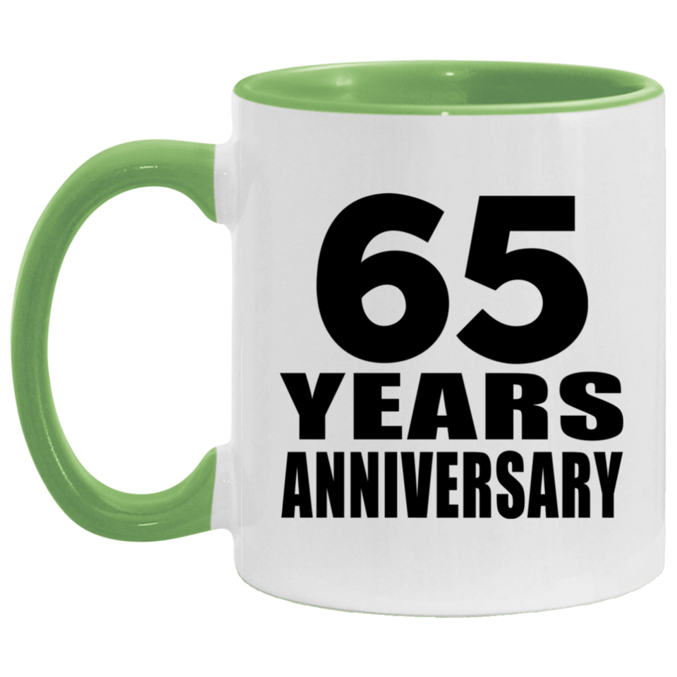 65th Anniversary 65 Years - 11oz Accent Mug Green