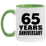 65th Anniversary 65 Years - 11oz Accent Mug Green