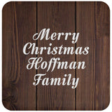 Merry Christmas Hoffman Family - Drink Coaster D
