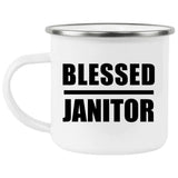 Blessed Janitor - 12oz Camping Mug