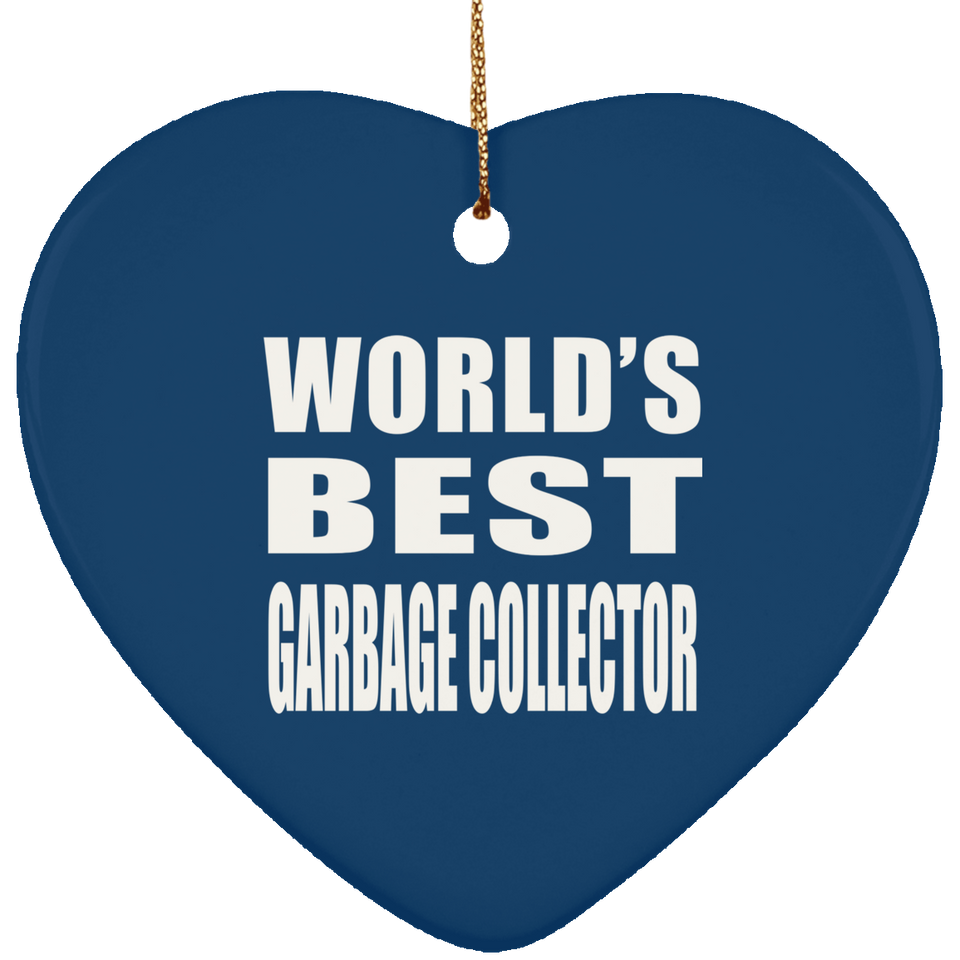 World's Best Garbage Collector - Heart Ornament