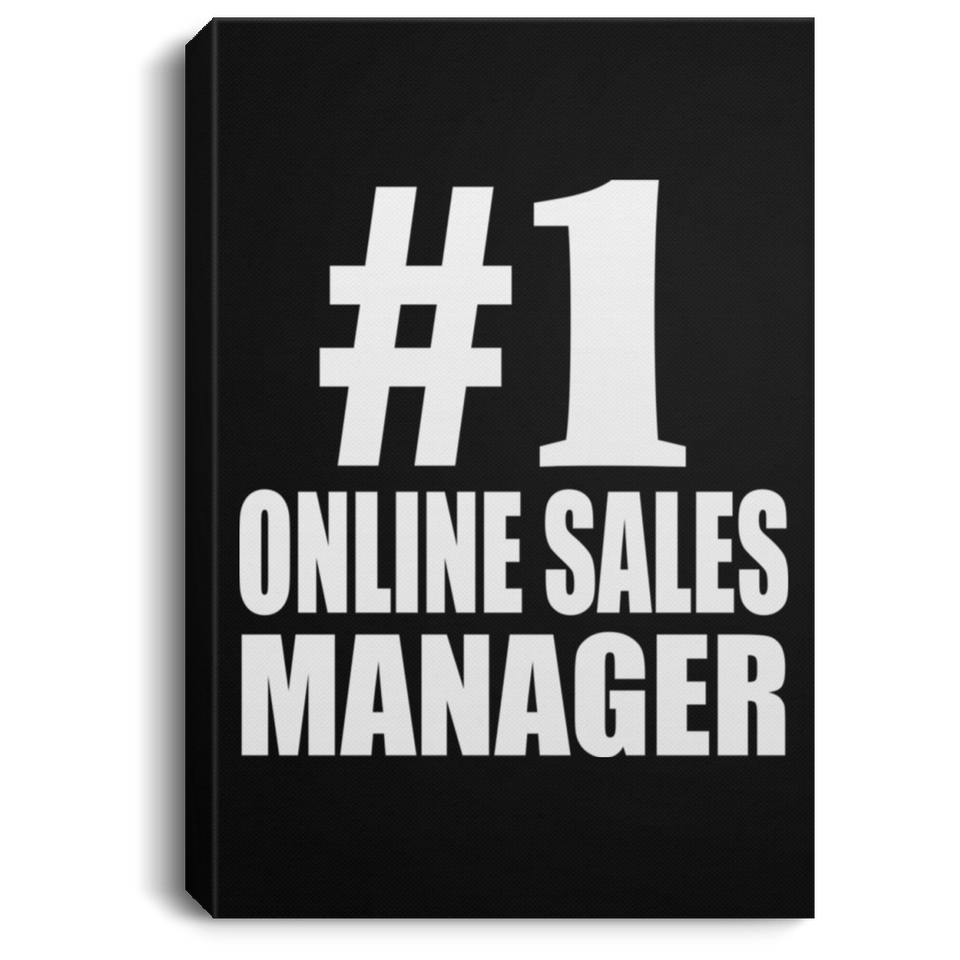 Number One #1 Online Sales Manager - Canvas Portrait