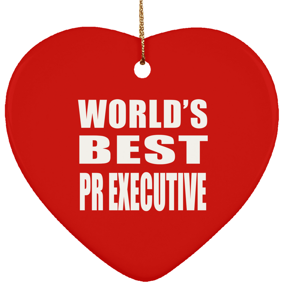 World's Best Pr Executive - Heart Ornament