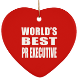 World's Best Pr Executive - Heart Ornament
