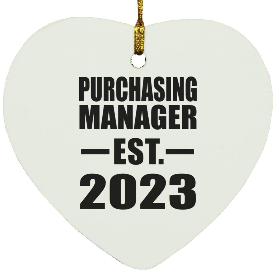 Purchasing Manager Established EST. 2023 - Heart Ornament