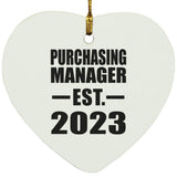 Purchasing Manager Established EST. 2023 - Heart Ornament