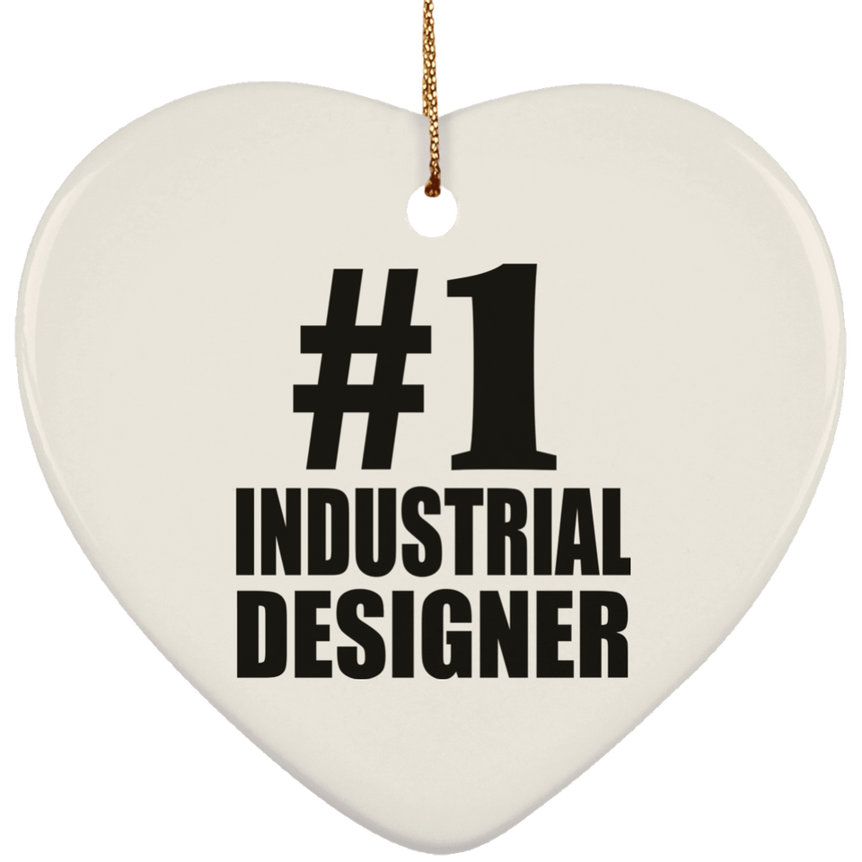 Number One #1 Industrial Designer - Heart Ornament