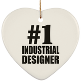 Number One #1 Industrial Designer - Heart Ornament