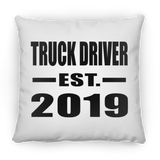 Truck Driver Established EST. 2019 - Throw Pillow