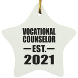 Vocational Counselor Established EST. 2021 - Star Ornament