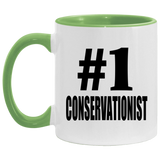Number One #1 Conservationist - 11oz Accent Mug Green