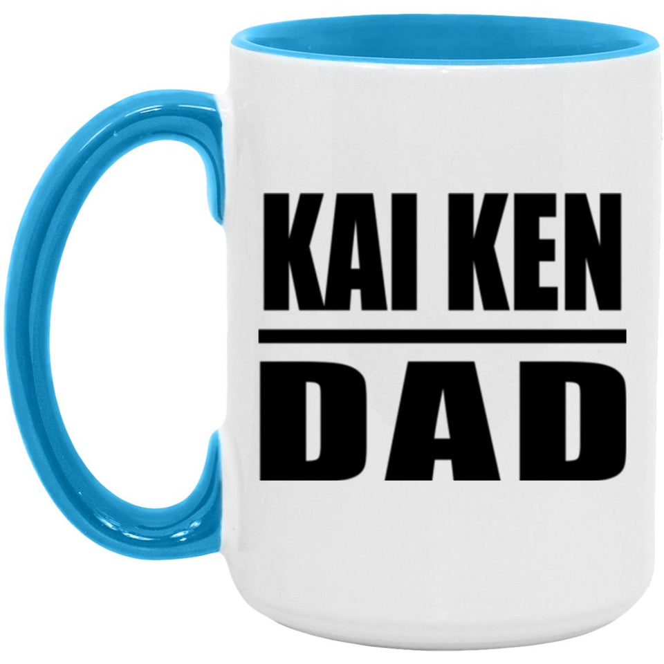 Kai Ken Dad - 15oz Accent Mug Blue