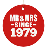 45th Anniversary Mr & Mrs Since 1979 - Circle Ornament