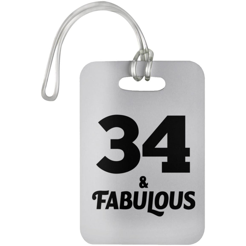 34th Birthday 34 & Fabulous - Luggage Bag Tag