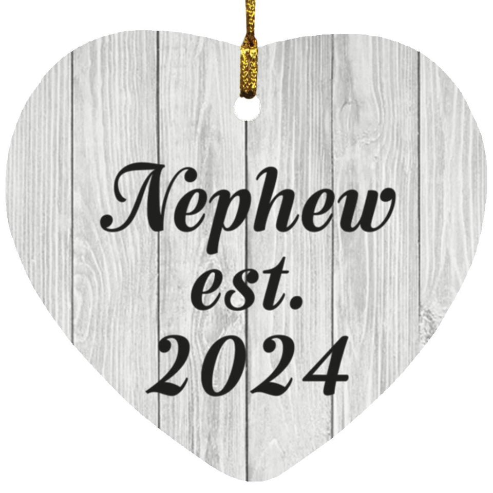 Nephew Established Est. 2024 - Heart Ornament F