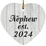 Nephew Established Est. 2024 - Heart Ornament F