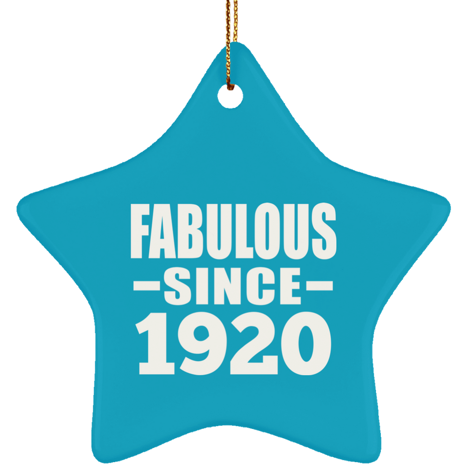 104th Birthday Fabulous Since 1920 - Star Ornament