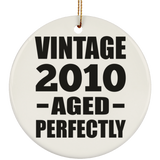 14th Birthday Vintage 2010 Aged Perfectly - Circle Ornament