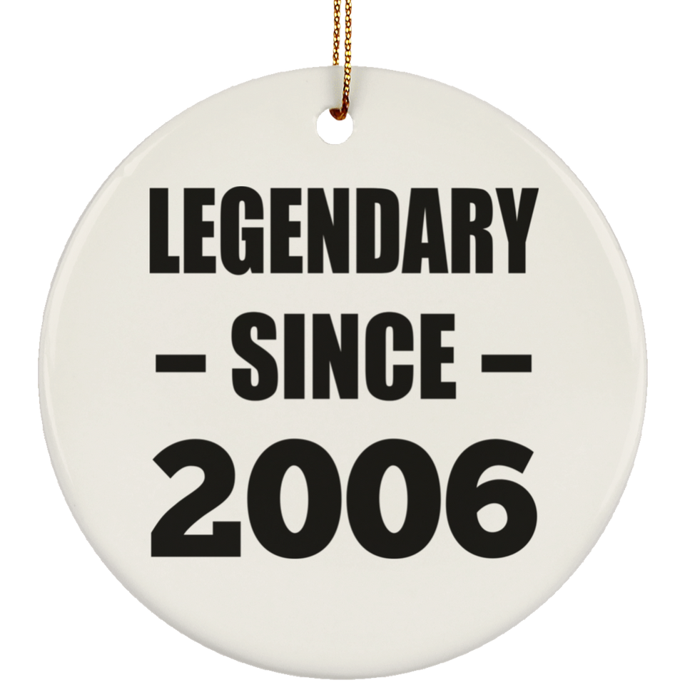 18th Birthday Legendary Since 2006 - Circle Ornament