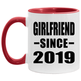 Girlfriend Since 2019 - 11oz Accent Mug Red