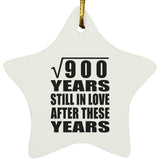 30th Anniversary Square Root of 900 Years Still In Love - Star Ornament