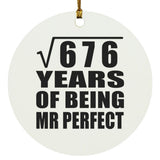 26th Anniversary Square Root of 676 Years of Mr Perfect - Circle Ornament