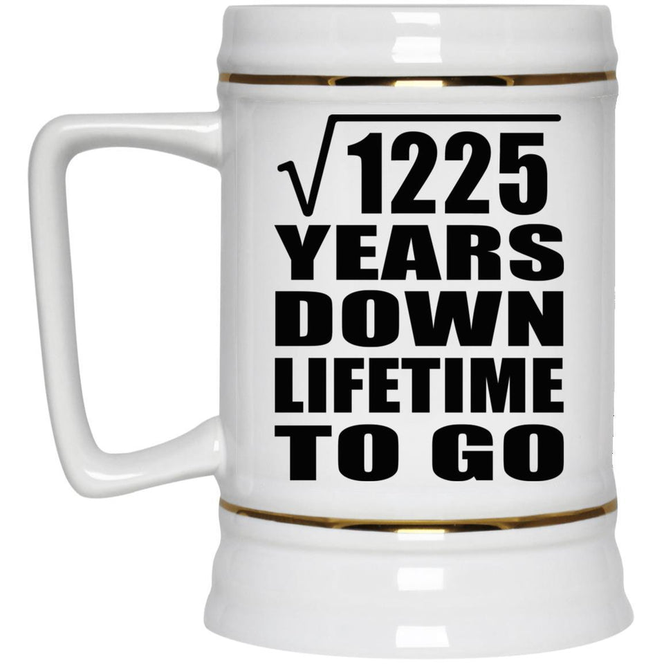 35th Anniversary Square Root of 1225 Years Lifetime To Go - Beer Stein