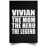 Vivian The Mom The Hero The Legend - Poster Portrait