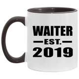Waiter Established EST. 2019 - 11oz Accent Mug Black