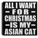 All I Want For Christmas Is My Asian Cat - Canvas Square