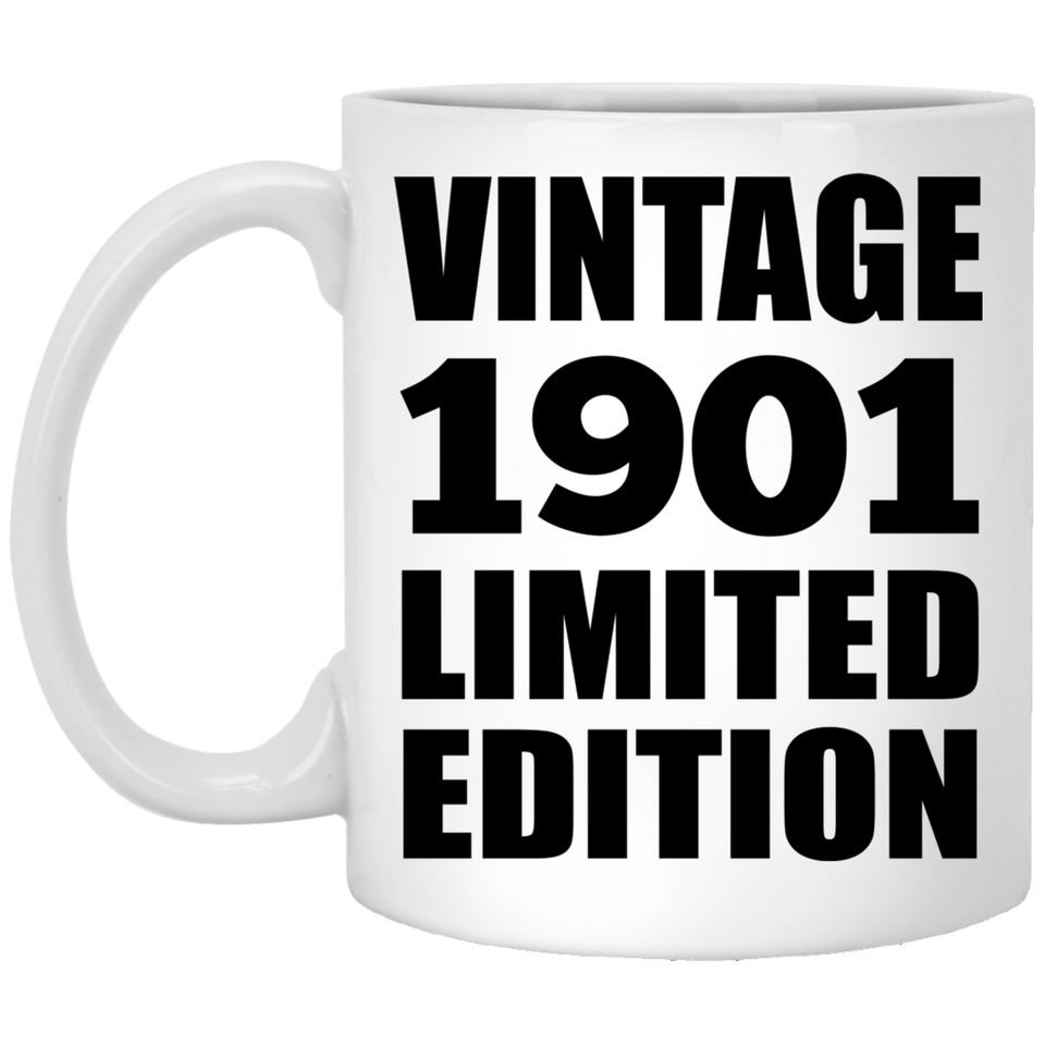 123rd Birthday Vintage 1901 Limited Edition - 11oz Coffee Mug