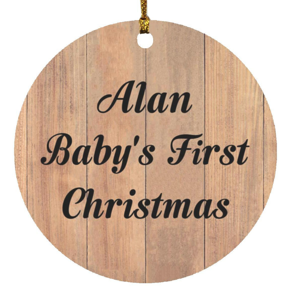 Alan Baby's First Christmas - Circle Ornament C