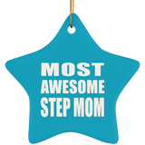 Most Awesome Step Mom - Star Ornament