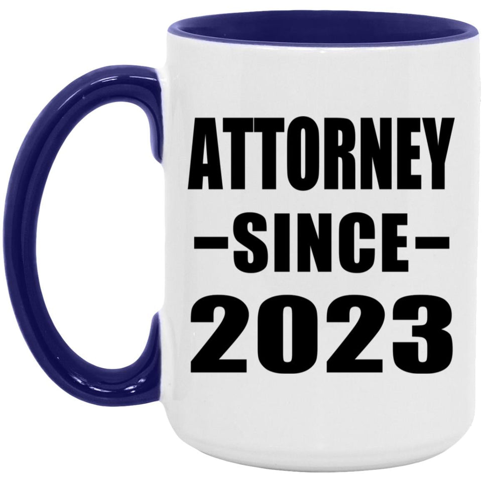 Attorney Since 2023 - 15oz Accent Mug Purple