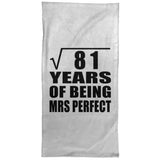 9th Anniversary Square Root of 81 Years of Mrs Perfect - Hand Towel