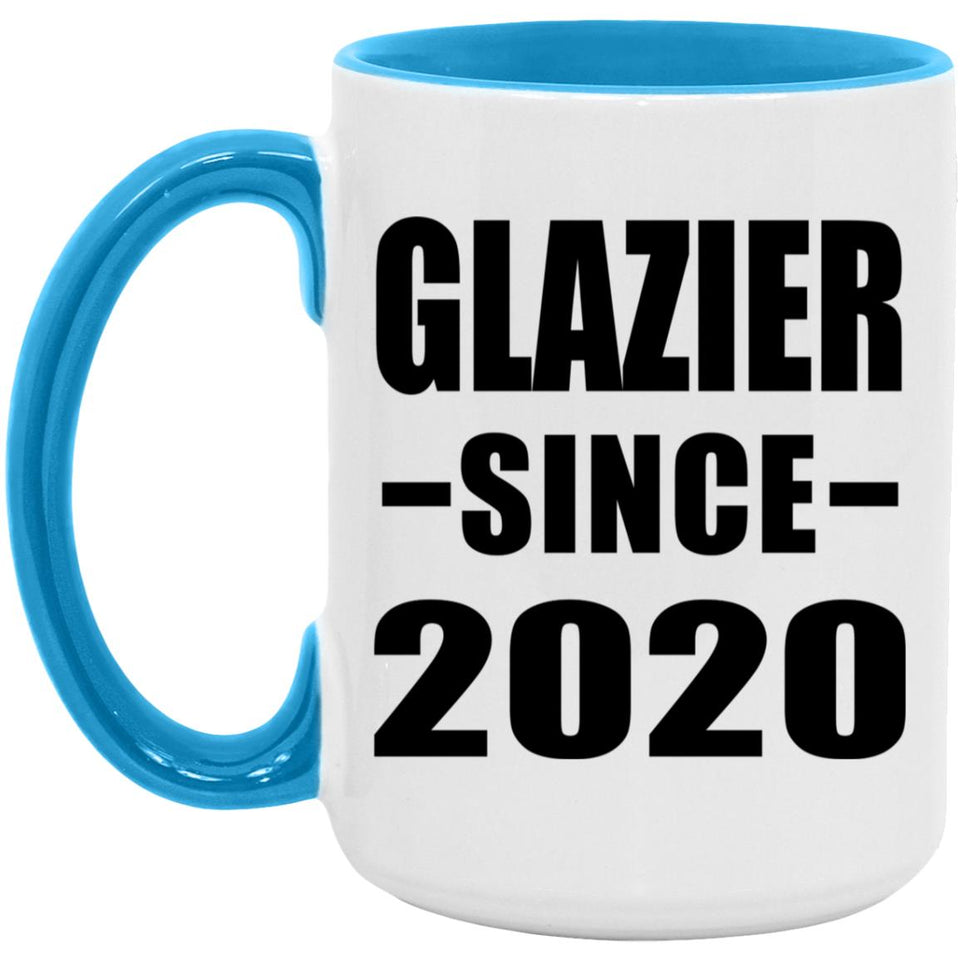 Glazier Since 2020 - 15oz Accent Mug Blue
