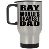 Ray World's Okayest Dad - Silver Travel Mug