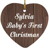 Sylvia Baby's First Christmas - Heart Ornament D