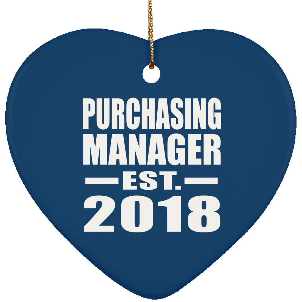 Purchasing Manager Established EST. 2018 - Heart Ornament